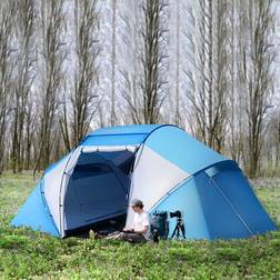 OutSunny Camping Tent With UV Protection Blue