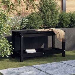 vidaXL black pine, Deck Garden Bench