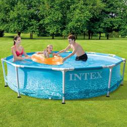 Intex Pool Above Ground Pool Swimming Pool Lounge Pool Beachside Metal Frame