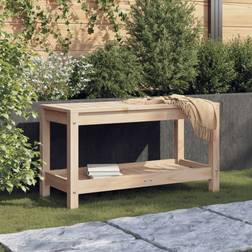 vidaXL 82,5x35x45 massivt fyrretræ Havebænk