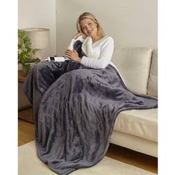 Country Club Heated Sherpa Grey Blankets Grey (160x130cm)