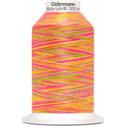 Gutermann Bulky-Lock 80 Multi Orange Rosa Grön Sytråd Polyester 1000m