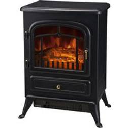 Homcom Freestanding Electric Stove Fireplace Heater Black