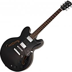 Hartwood Hartwood Revival Semi Acoustic Guitar, Jet Black
