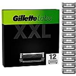 Gillette Labs Razor Blades Men, Pack of 12 Razor Blade Refills, Compatible with with Exfoliating Bar and Heated Razor