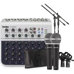 SubZero 8 Kanals Mini Mixer och Mikrofonpaket