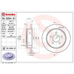 Brembo Bromsskiva 08.8264.81