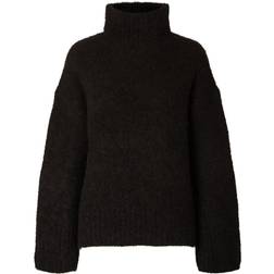 Selected High Neck Pullover - Black