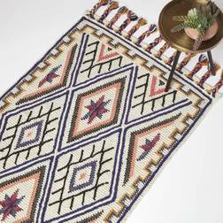 Homescapes Goa Colour Kilim Wool White