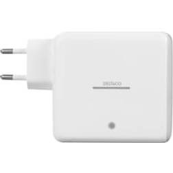 Deltaco USB-C wall charger, built-in power bank, 9600 mAh, 2x USB-C