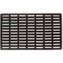 Homescapes Grid Rubber Door Mat Black