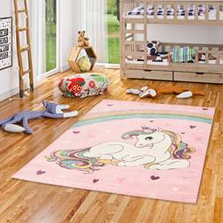 Roomie Kidz Pergamon Teppich Maui Kids Einhorn Pastell rosa
