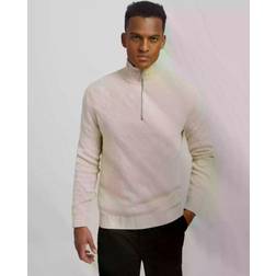 Selected Halvlångt Blixtlås Tröja Beige