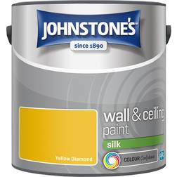 Johnstone's Johnstones & Silk Emulsion Wall Paint Yellow 2.5L