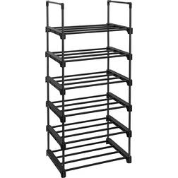 Songmics 6Tier Black Shoe Rack 45x106cm