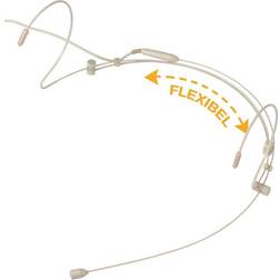 Pronomic HS-31 EA Headset-Mikrofon, beige Nackenbügelmikrofon, Kugel