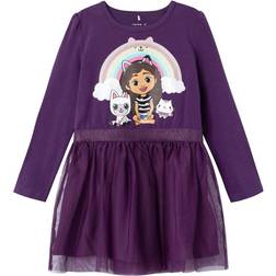 Name It Orbiri Gabby LS Tulle Dress - Plum (13227963)