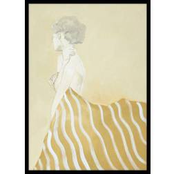 Malerifabrikken Billede Where Ever You Are Sort Ramme Gul Plakat 70x100cm