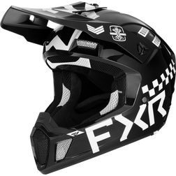 FXR Clutch Gladiator Helmet - Black/White Adult