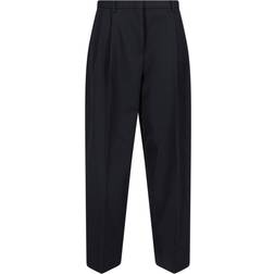 Jil Sander High-Rise-Hose aus Wolle Schwarz