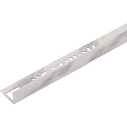 Homelux Homelux Polished White Marble Effect 10mm Straight Aluminium Tile Trim