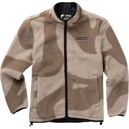 Whitespace Cinchable Sherpa Fleece Zip-Up - Peyote/Taupe