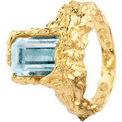 House of Vincent Paragon Gaze Ring Sky Blue Topaz Ring Gold