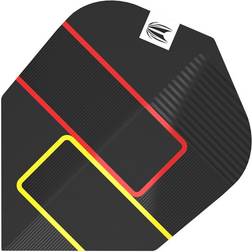 Target Darts Darts Unisex Gabriel Clemens 80% Pro Ultra Dart-flygningar, svart, gul och röd, nr.6