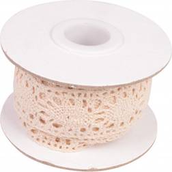Infinity Hearts Spets Spetsband Beige 25mm 2.5m