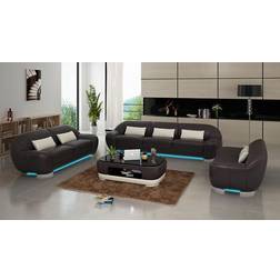 JV Furniture couch eck Sofa 3Stk. 1-Sitzer, Zweisitzer, 3-Sitzer