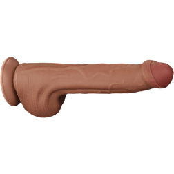 Lovetoy Sliding Skin Dual Layer Dildo Brown 29 cm