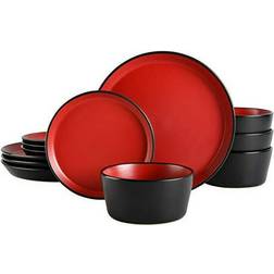 Gibson Soho Lounge Coupe Dinnerware Dinner Set 12pcs