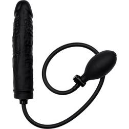 Willie City Realistisk Uppblåsbar Dildo 18 cm Black Black