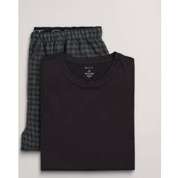 Gant Herr Presentförpackning med pyjamasbyxor och T-shirt flanell Grå