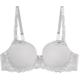 Triumph Underwired Lace Embroidered T-Shirt Bra - Platino