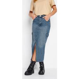 PixieGirl Cargo Midi Skirt Blue