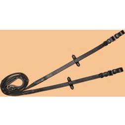 Fouganza Horse Riding Silicone Grip Reins For Horse And Pony Black