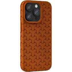 MAULUND iPhone 15 Pro Fleksibelt Plastik Flettet Tekstur Brun
