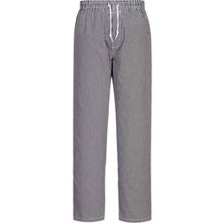 Portwest Bromley kokkebukser Sort tern tjek mønster Størrelse: 4XL