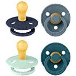 Bibs BPA Free Dummy Pacifier Baby Boy Colours 4 Pack