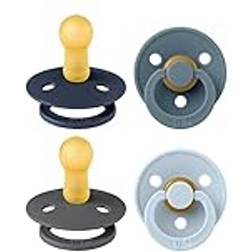Bibs 4 Pack Soothers Deep Space Mix Size 2 Round Nipple
