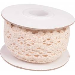 Infinity Hearts Spets Spetsband Beige 26mm 2.5m