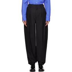 LEMAIRE Gray Pleated Trousers BK997 Caviar