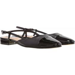Steve Madden Belinda Ballerina Slingback - Black Leather