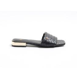 River Island Woven Flat - Black