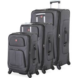 SwissGear Sion Softside Expandable Luggage Dark Grey 3-Piece Set