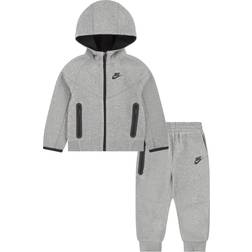 NIKE Toddler Sportswear Tech Fleece Full-Zip Hoodie Set - Dark Grey Heather (76L050-042)