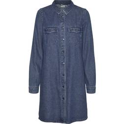 Vero Moda Regular Fit Skjortekrave Kort Kjole