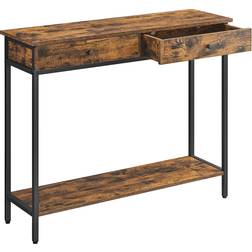 Vasagle Avec 2 Tiroirs Style Industriel Table Console 30x100cm