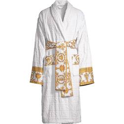 Versace Unisex Barocco Sleeve Robe - White